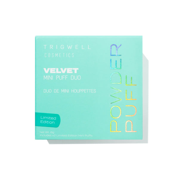 Velvet Mini Puff Duo - Limited Edition Turquoise