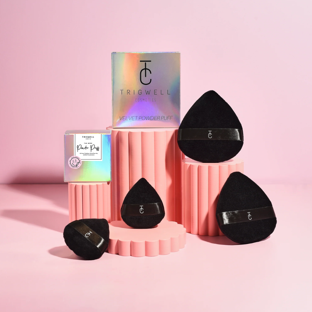 Velvet powder deals puff